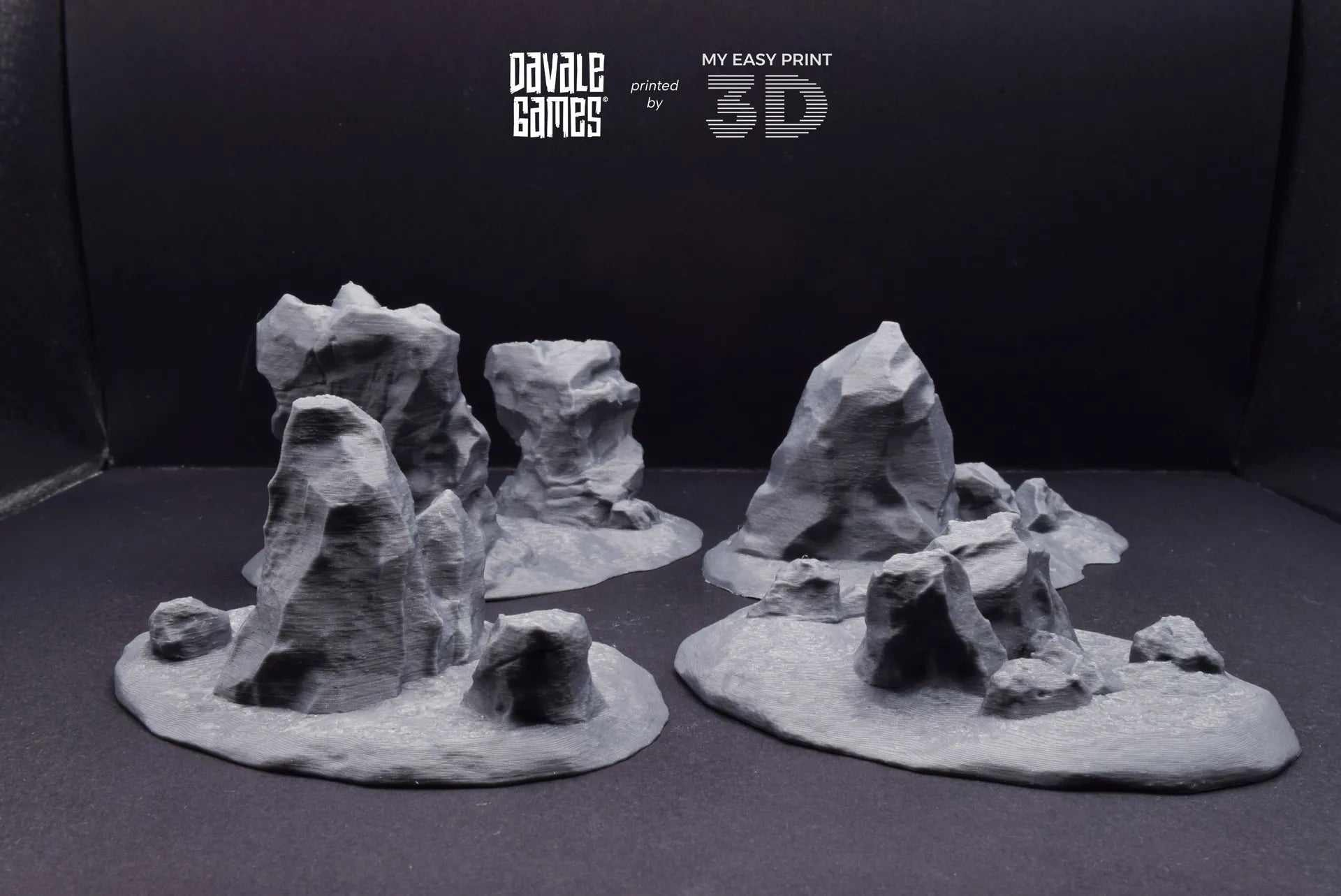Hills & Nature - Scenery/Terrain - Davale Games - 3D Printed with high quality resin for LOTR/D&D games
