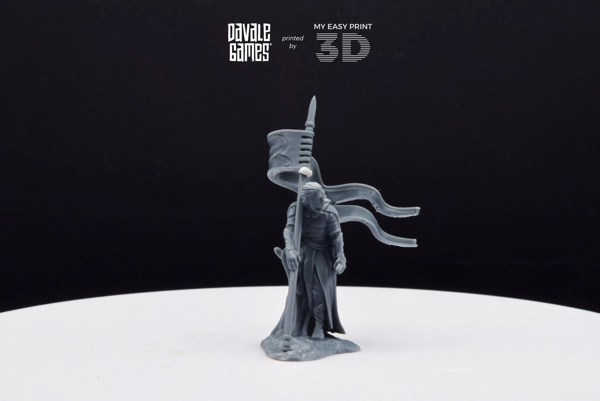 Forest Guardian with Banner - Galanthir Elves - Davale Games - 3D Printed with high quality resin for LOTR/D&D games