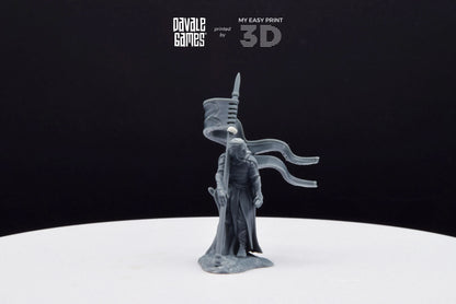 Forest Guardian with Banner - Galanthir Elves - Davale Games - 3D Printed with high quality resin for LOTR/D&D games