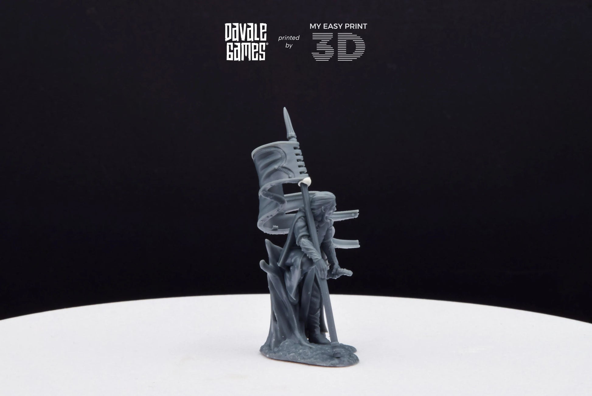 Forest Guardian with Banner - Galanthir Elves - Davale Games - 3D Printed with high quality resin for LOTR/D&D games