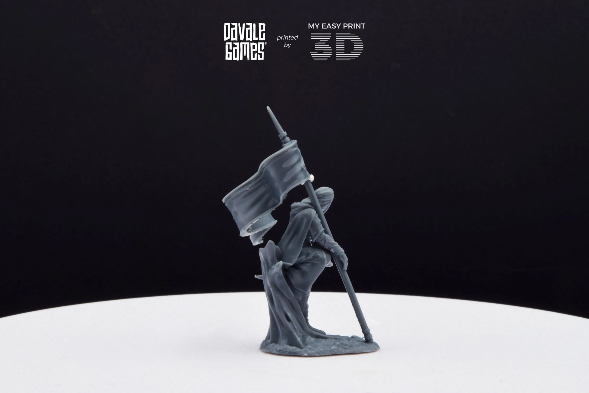 Forest Guardian with Banner - Galanthir Elves - Davale Games - 3D Printed with high quality resin for LOTR/D&D games