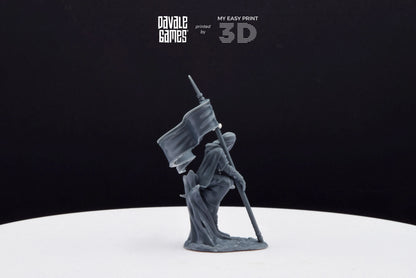 Forest Guardian with Banner - Galanthir Elves - Davale Games - 3D Printed with high quality resin for LOTR/D&D games