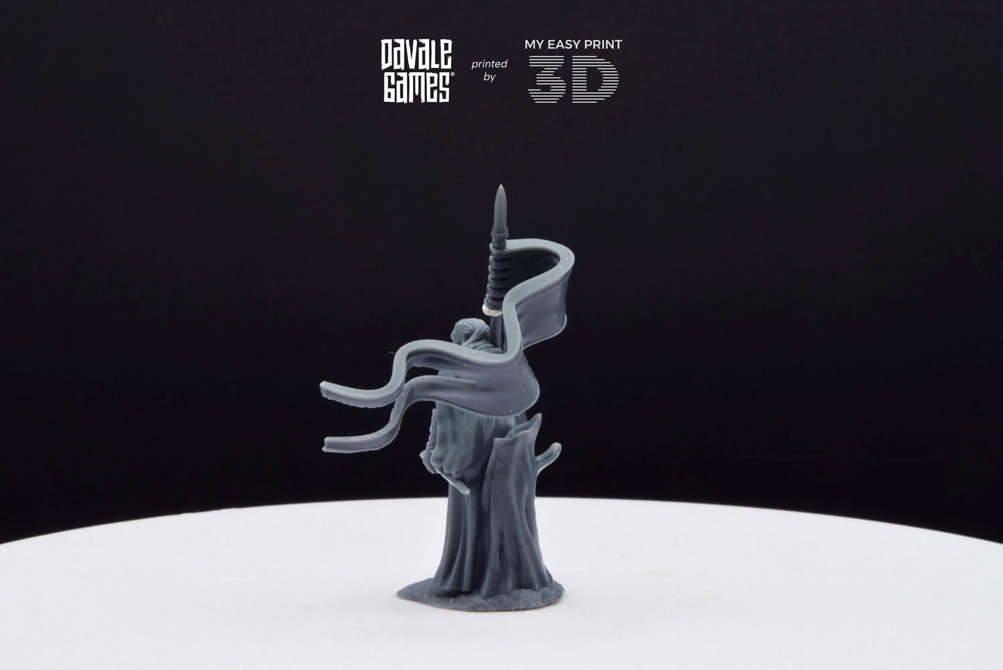 Forest Guardian with Banner - Galanthir Elves - Davale Games - 3D Printed with high quality resin for LOTR/D&D games