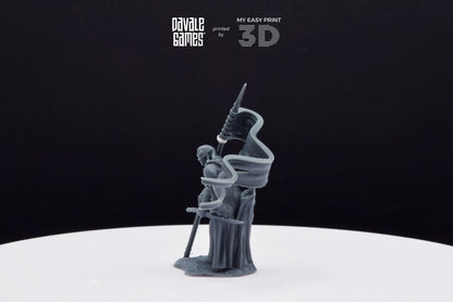 Forest Guardian with Banner - Galanthir Elves - Davale Games - 3D Printed with high quality resin for LOTR/D&D games