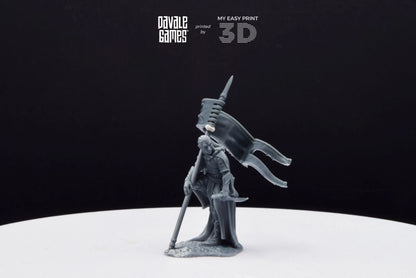 Forest Guardian with Banner - Galanthir Elves - Davale Games - 3D Printed with high quality resin for LOTR/D&D games