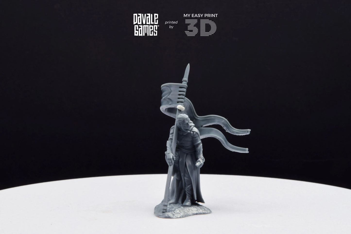 Forest Guardian with Banner - Galanthir Elves - Davale Games - 3D Printed with high quality resin for LOTR/D&D games