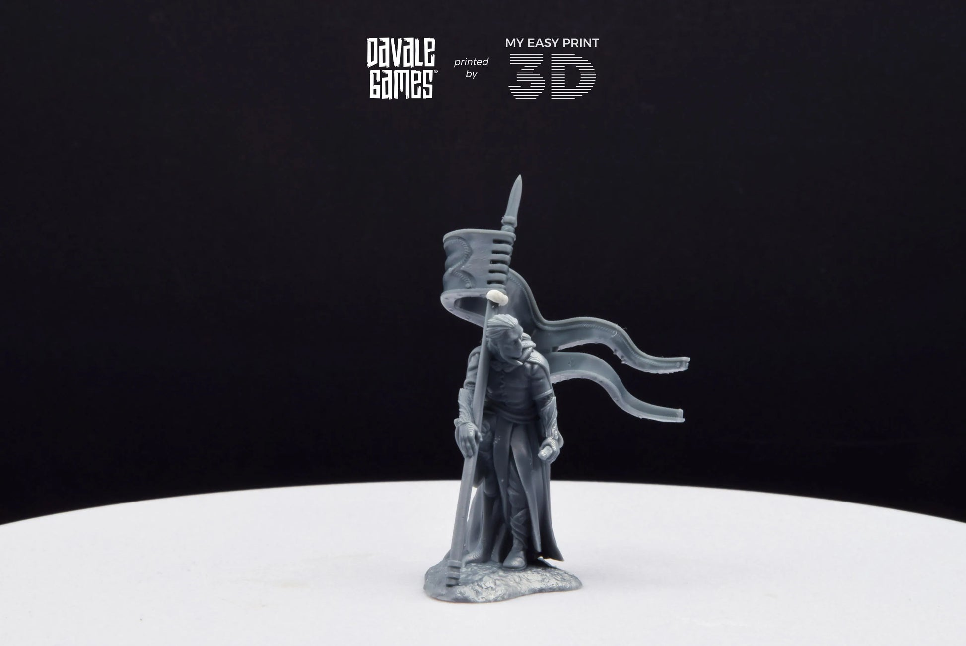 Forest Guardian with Banner - Galanthir Elves - Davale Games - 3D Printed with high quality resin for LOTR/D&D games