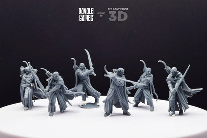 Galanthir Elves - Forest Guardians with Sword - Davale Games - 3D Printed with high quality resin for LOTR/D&D games