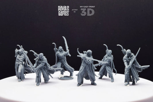 Galanthir Elves - Forest Guardians with Sword - Davale Games - 3D Printed with high quality resin for LOTR/D&D games