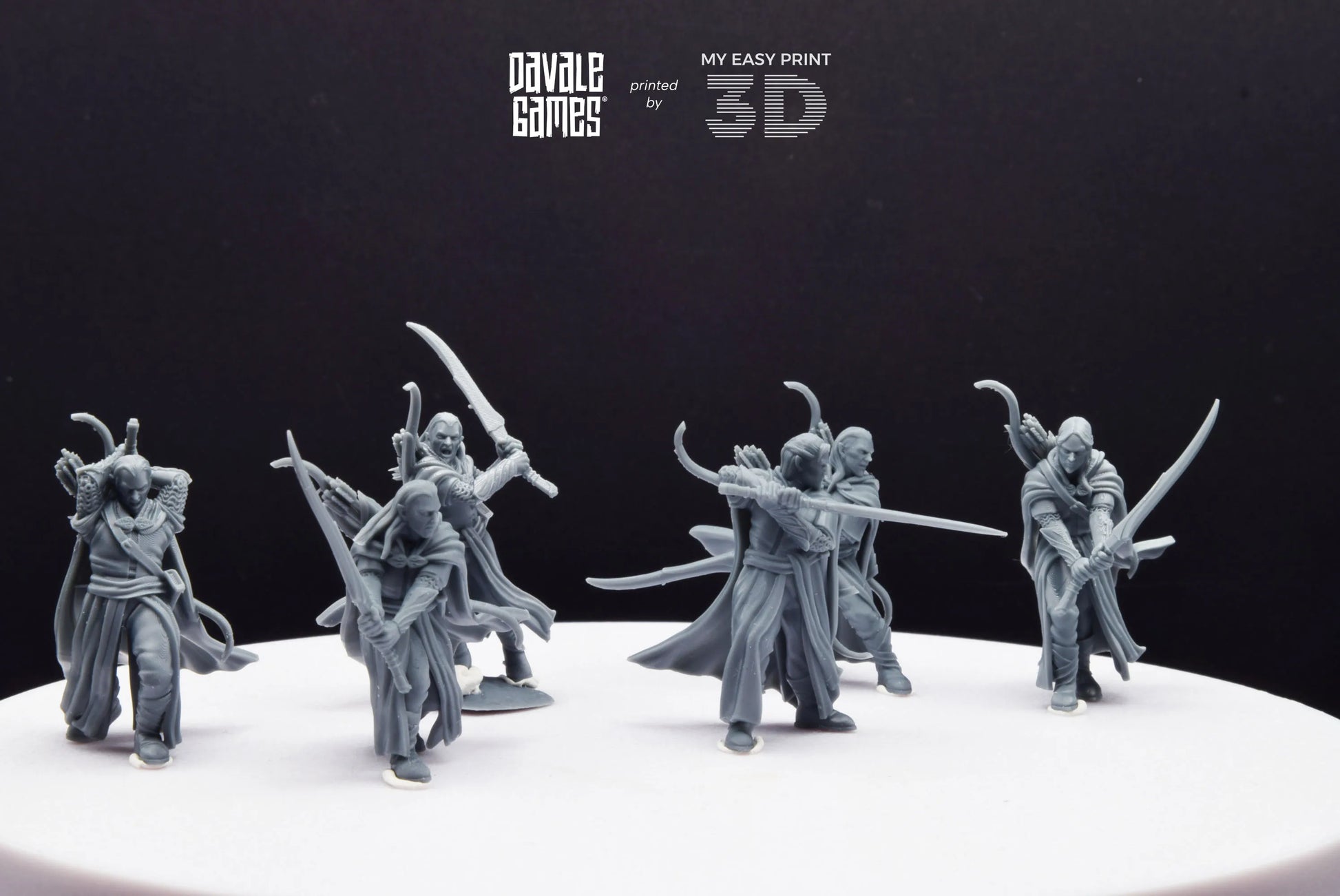 Galanthir Elves - Forest Guardians with Sword - Davale Games - 3D Printed with high quality resin for LOTR/D&D games