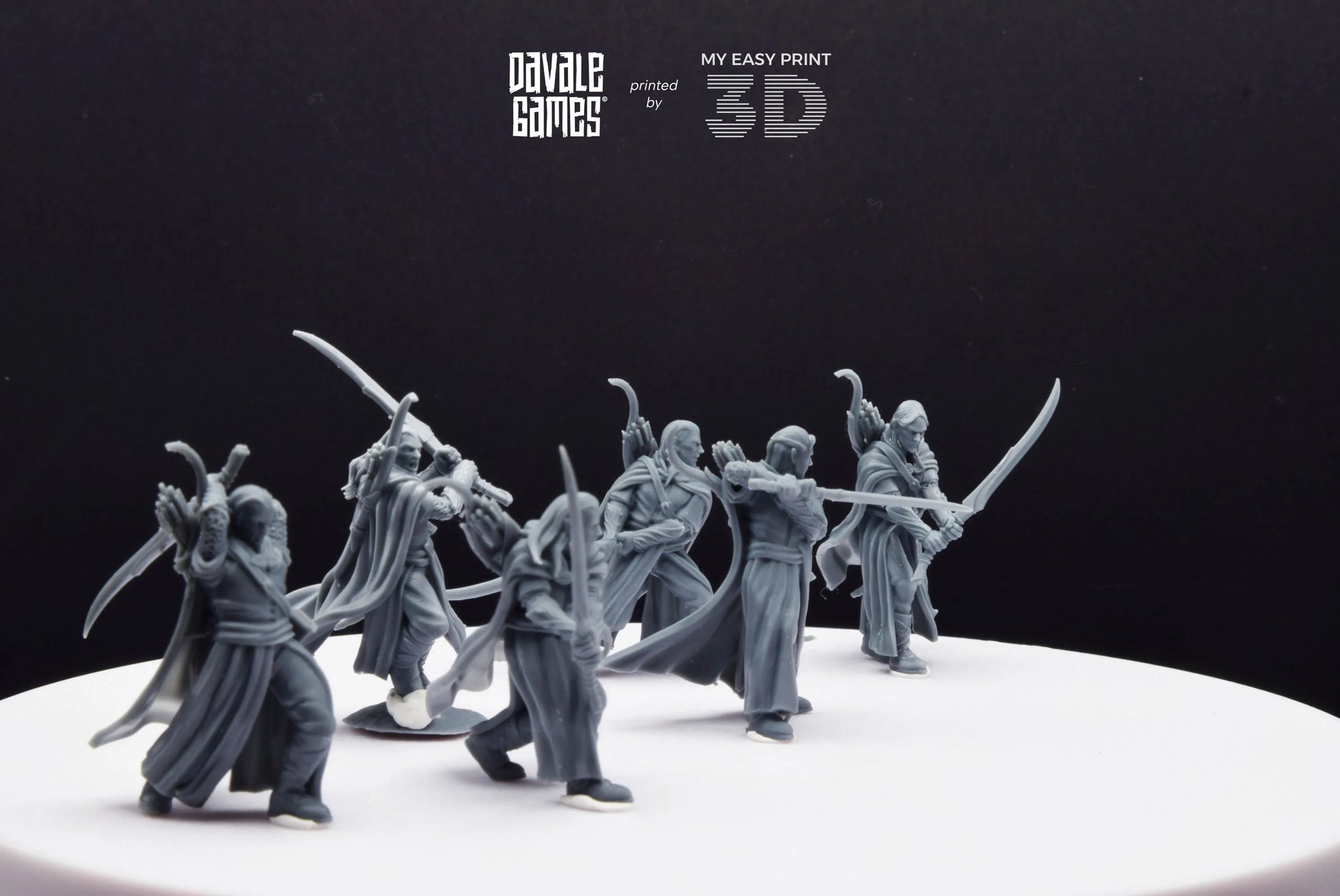 Galanthir Elves - Forest Guardians with Sword - Davale Games - 3D Printed with high quality resin for LOTR/D&D games