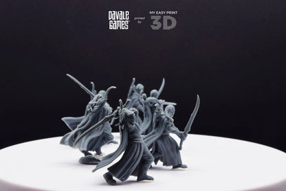 Galanthir Elves - Forest Guardians with Sword - Davale Games - 3D Printed with high quality resin for LOTR/D&D games