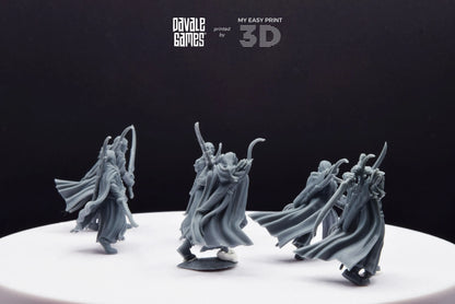 Galanthir Elves - Forest Guardians with Sword - Davale Games - 3D Printed with high quality resin for LOTR/D&D games