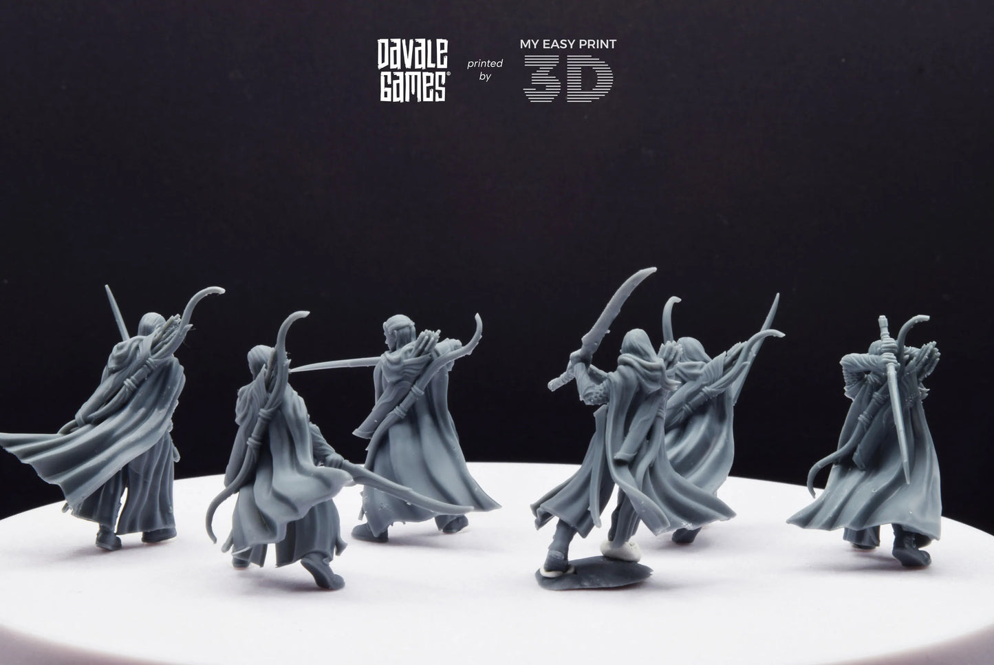 Galanthir Elves - Forest Guardians with Sword - Davale Games - 3D Printed with high quality resin for LOTR/D&D games