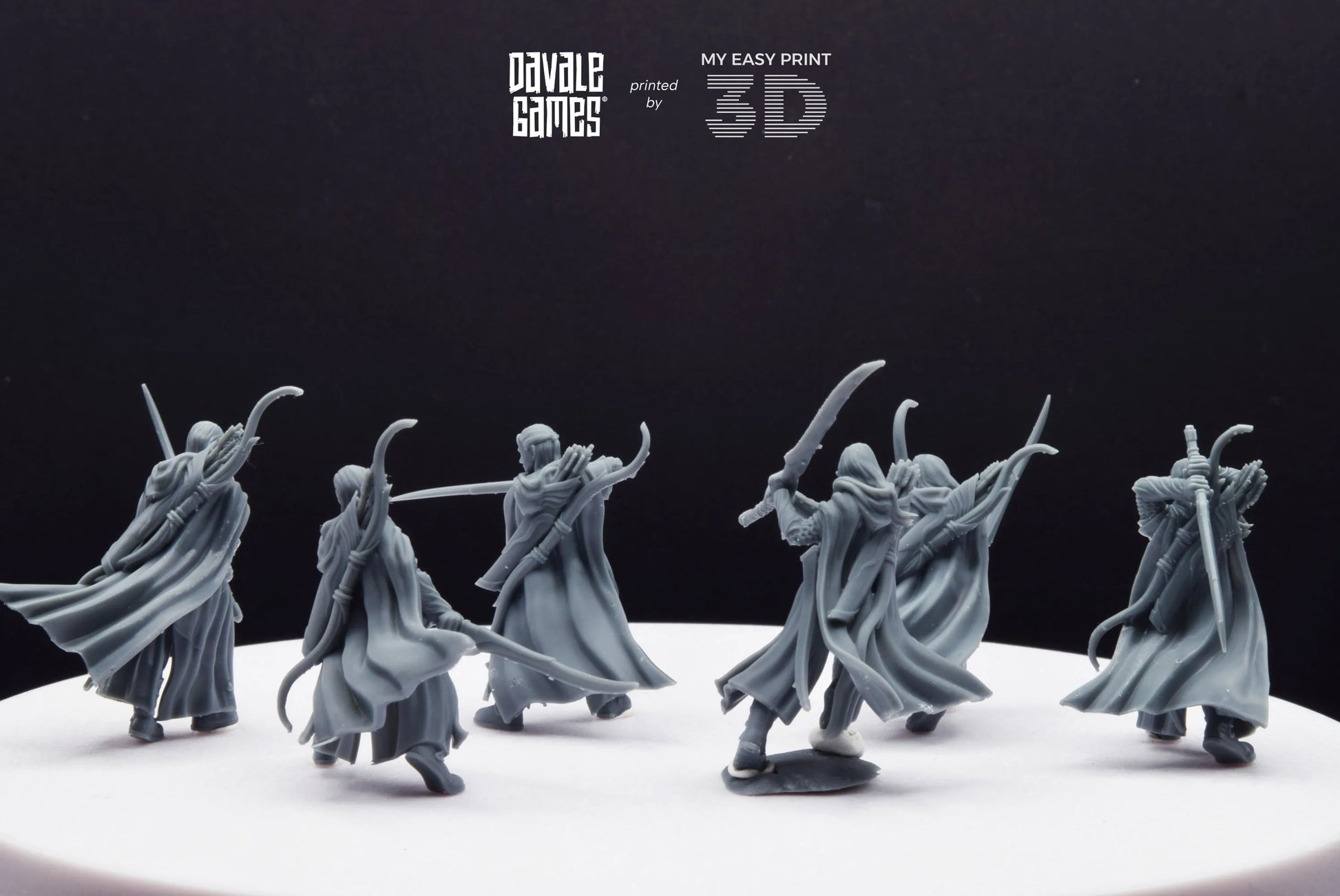 Galanthir Elves - Forest Guardians with Sword - Davale Games - 3D Printed with high quality resin for LOTR/D&D games