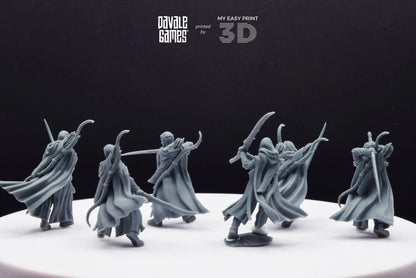 Galanthir Elves - Forest Guardians with Sword - Davale Games - 3D Printed with high quality resin for LOTR/D&D games