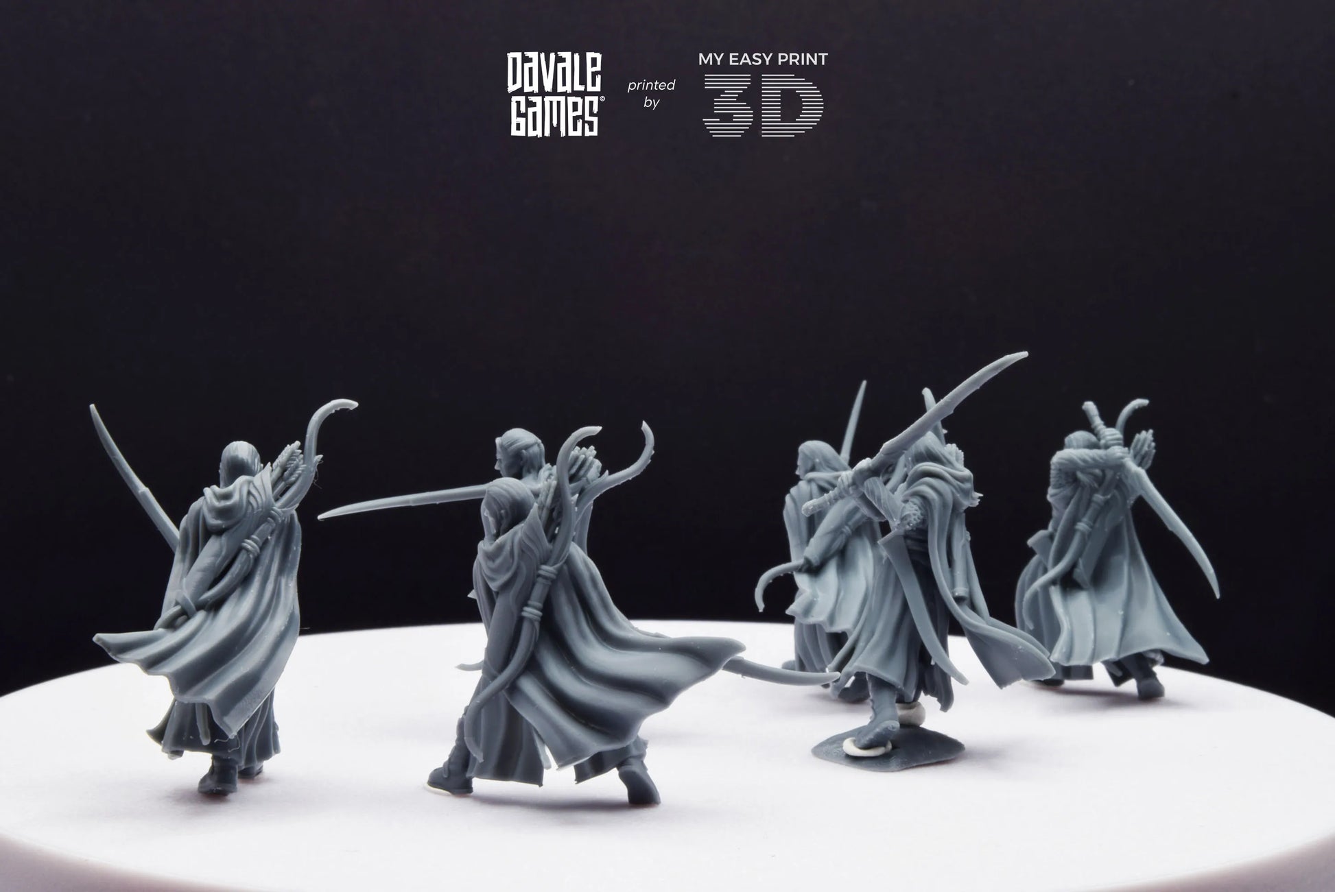 Galanthir Elves - Forest Guardians with Sword - Davale Games - 3D Printed with high quality resin for LOTR/D&D games