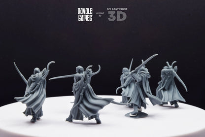 Galanthir Elves - Forest Guardians with Sword - Davale Games - 3D Printed with high quality resin for LOTR/D&D games