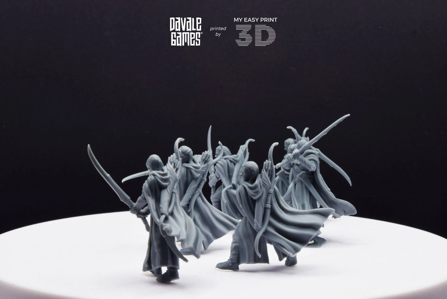 Galanthir Elves - Forest Guardians with Sword - Davale Games - 3D Printed with high quality resin for LOTR/D&D games