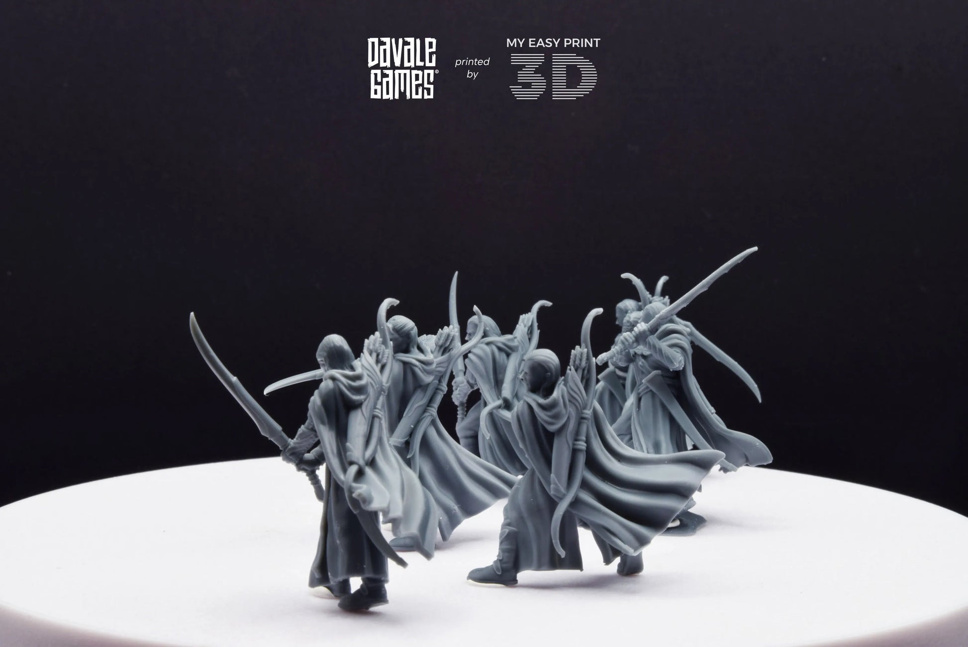 Galanthir Elves - Forest Guardians with Sword - Davale Games - 3D Printed with high quality resin for LOTR/D&D games