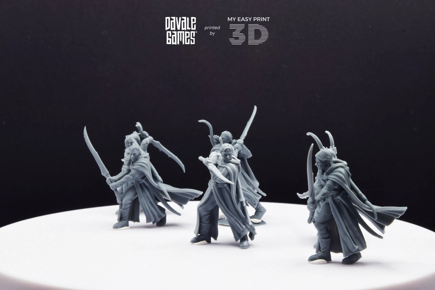 Galanthir Elves - Forest Guardians with Sword - Davale Games - 3D Printed with high quality resin for LOTR/D&D games