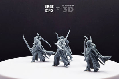 Galanthir Elves - Forest Guardians with Sword - Davale Games - 3D Printed with high quality resin for LOTR/D&D games