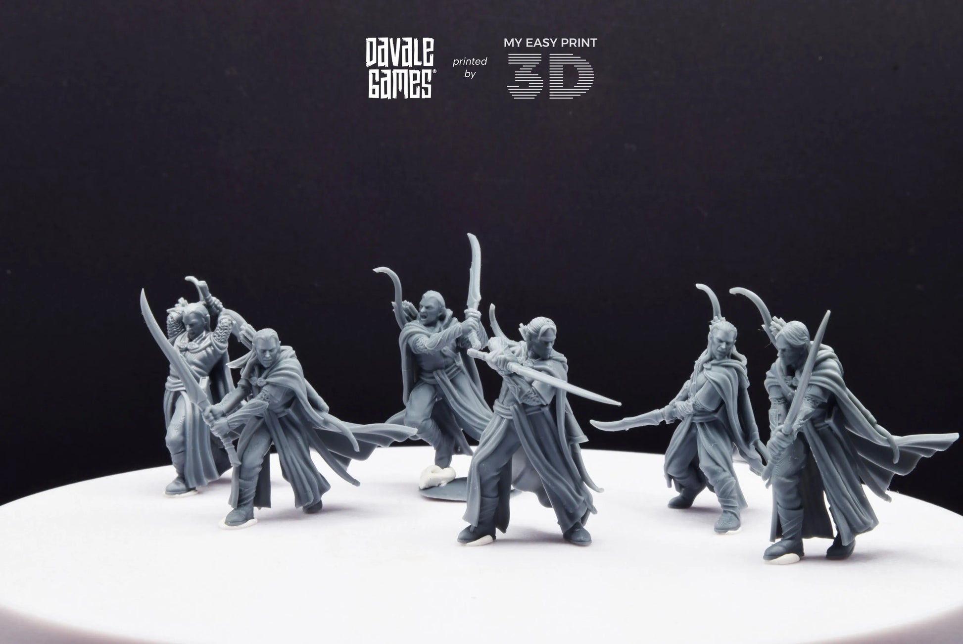 Galanthir Elves - Forest Guardians with Sword - Davale Games - 3D Printed with high quality resin for LOTR/D&D games