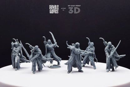 Galanthir Elves - Forest Guardians with Sword - Davale Games - 3D Printed with high quality resin for LOTR/D&D games