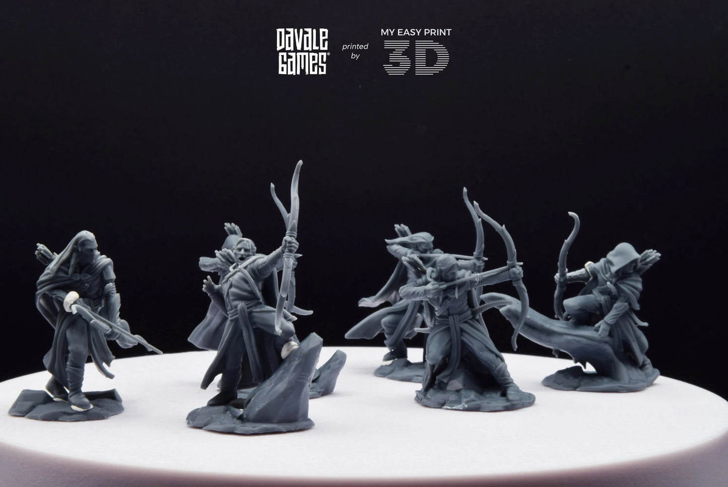 Galanthir Elves - Forest Guardians with Bow - Davale Games - 3D Printed with high quality resin for LOTR/D&D games