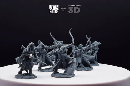 Galanthir Elves - Forest Guardians with Bow - Davale Games - 3D Printed with high quality resin for LOTR/D&D games