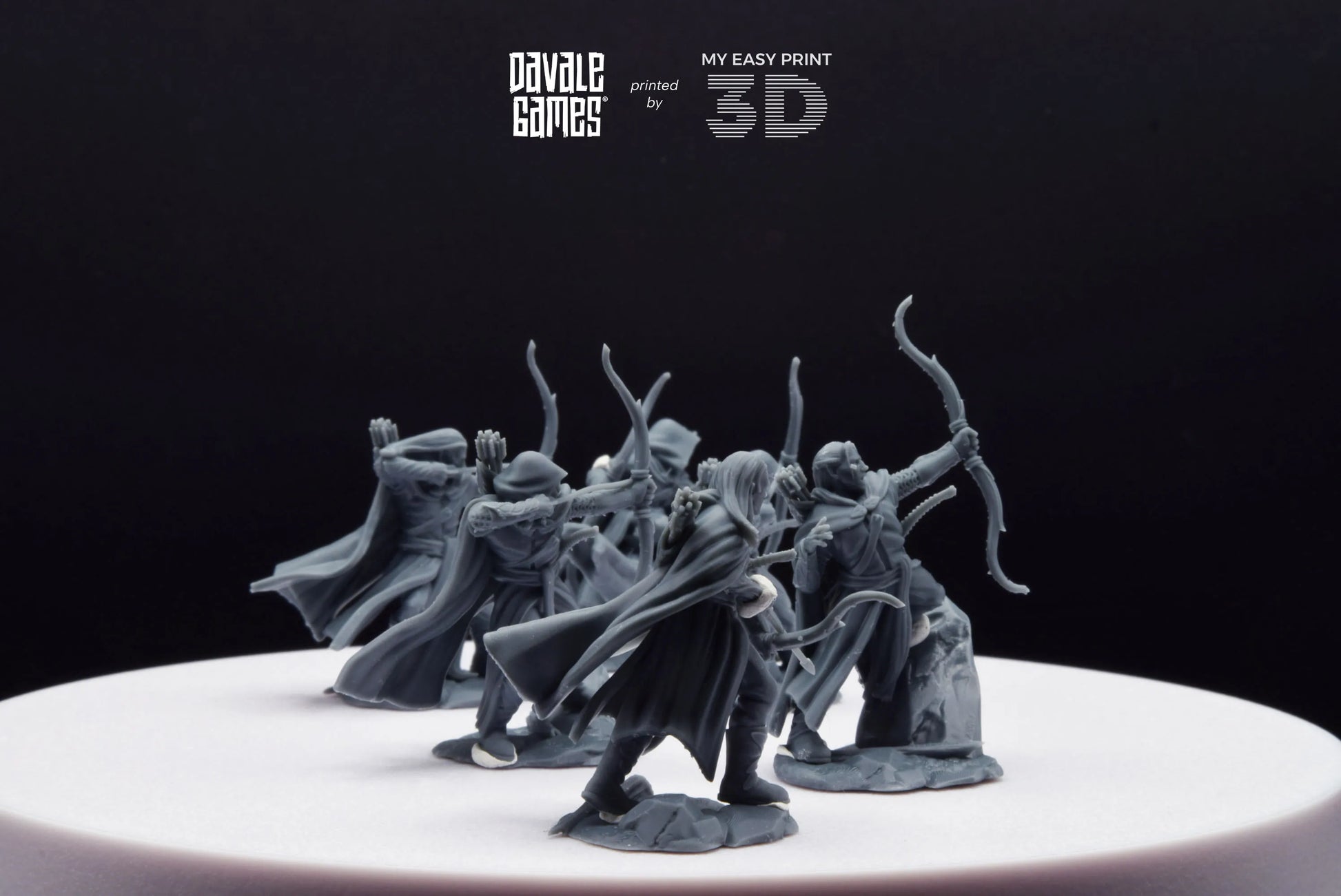 Galanthir Elves - Forest Guardians with Bow - Davale Games - 3D Printed with high quality resin for LOTR/D&D games