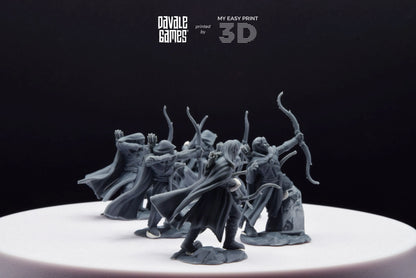Galanthir Elves - Forest Guardians with Bow - Davale Games - 3D Printed with high quality resin for LOTR/D&D games