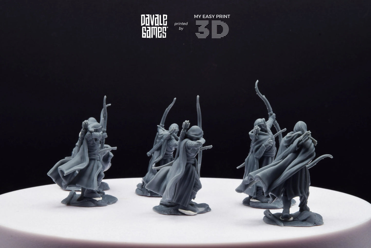 Galanthir Elves - Forest Guardians with Bow - Davale Games - 3D Printed with high quality resin for LOTR/D&D games