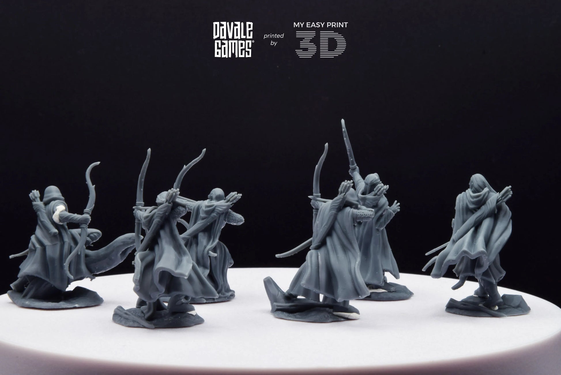 Galanthir Elves - Forest Guardians with Bow - Davale Games - 3D Printed with high quality resin for LOTR/D&D games