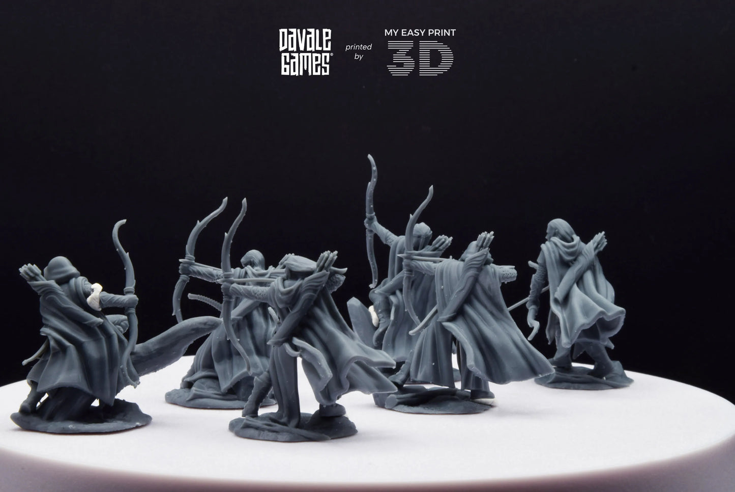 Galanthir Elves - Forest Guardians with Bow - Davale Games - 3D Printed with high quality resin for LOTR/D&D games