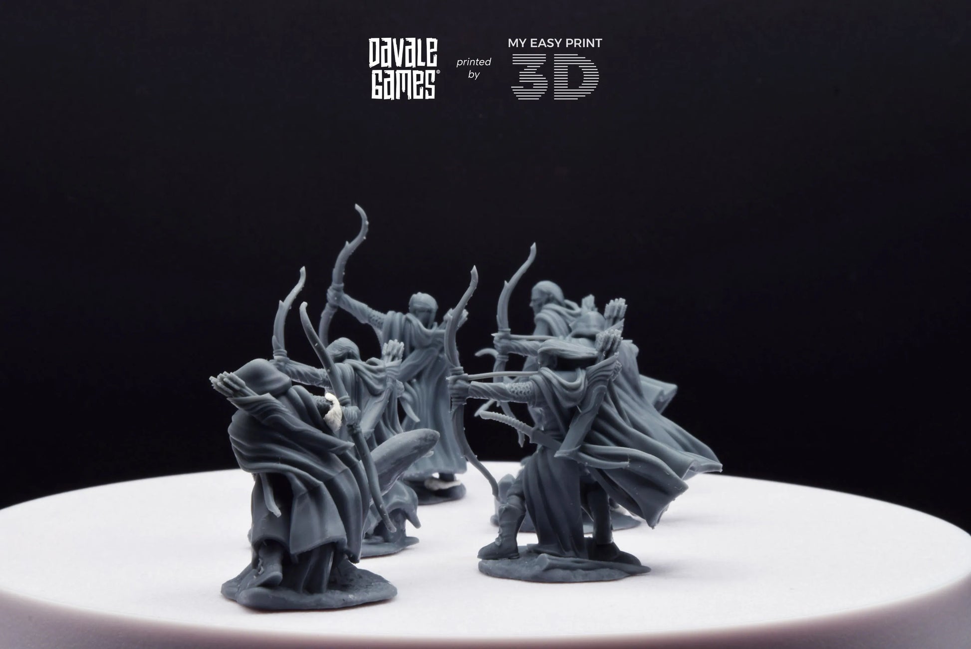 Galanthir Elves - Forest Guardians with Bow - Davale Games - 3D Printed with high quality resin for LOTR/D&D games