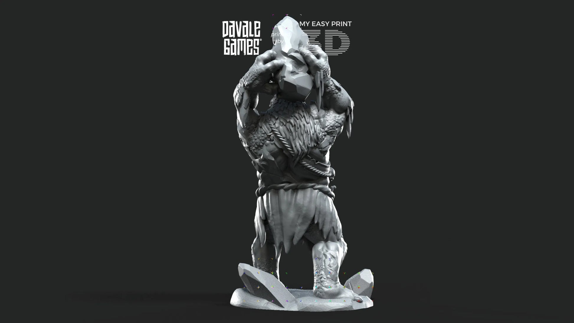 Snow Troll - Fellmount Reavers - Davale Games - 3D Printed with high quality resin for LOTR/D&D games
