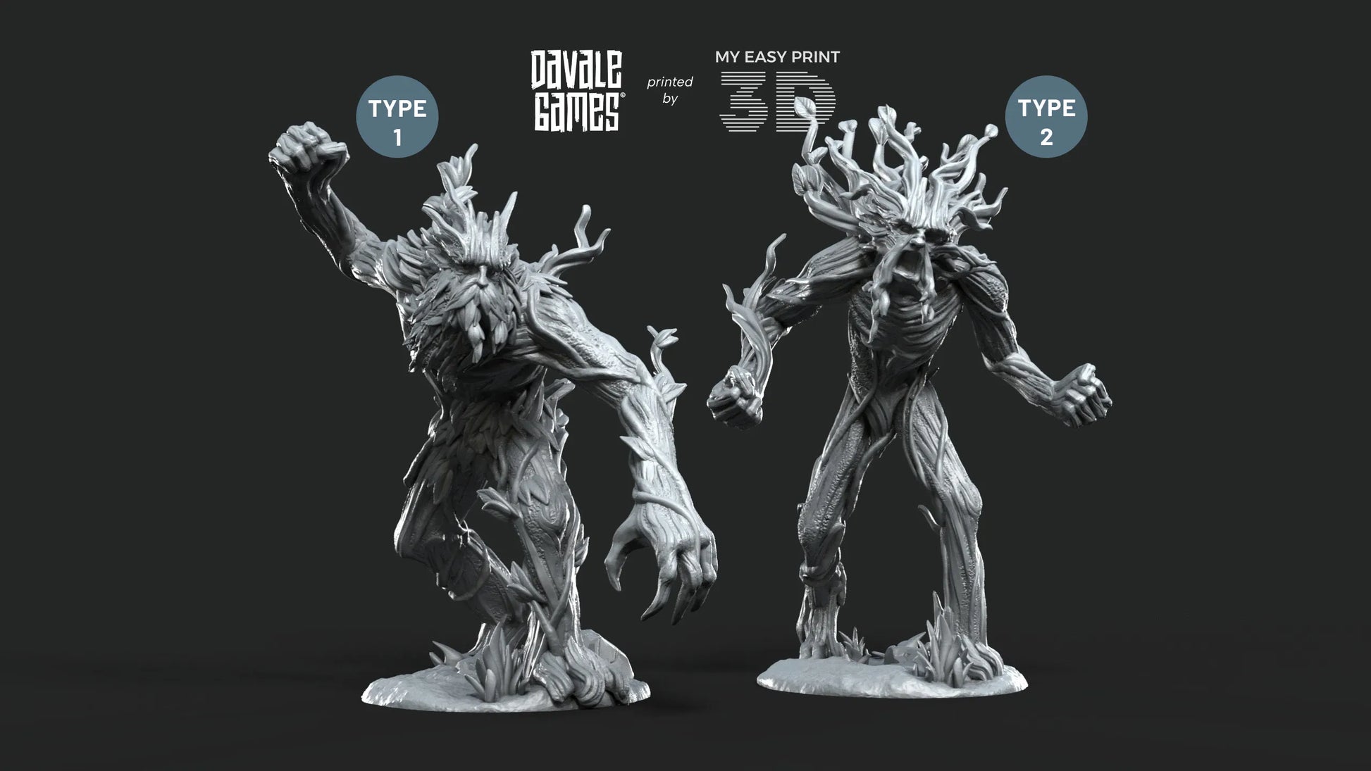 Tree Walkers - Free Forest - Davale Games - 3D Printed with high quality resin for LOTR/D&D games