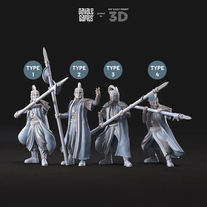 Galanthir Royal Guard - Davale Games - 3D Printed with high quality resin for LOTR/D&D games