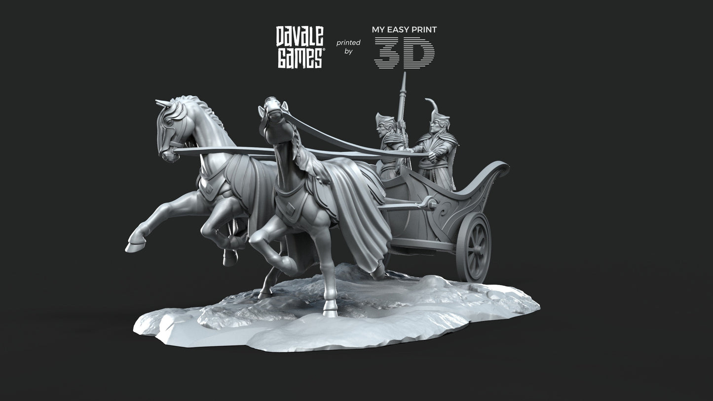 Charriot - Galanthir Elves - Davale Games - 3D Printed with high quality resin for LOTR/D&D games