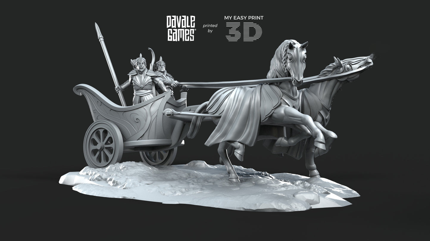 Charriot - Galanthir Elves - Davale Games - 3D Printed with high quality resin for LOTR/D&D games