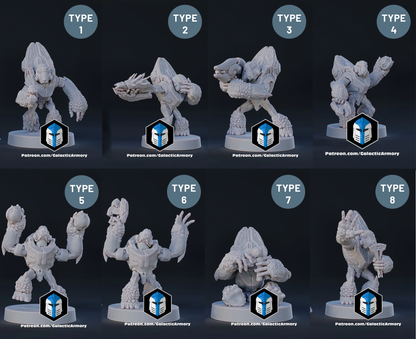Halo Grunts Miniatures - Galactic Armory - 3D Printed with High Quality Resin for Wargame/Skirmish/D&D