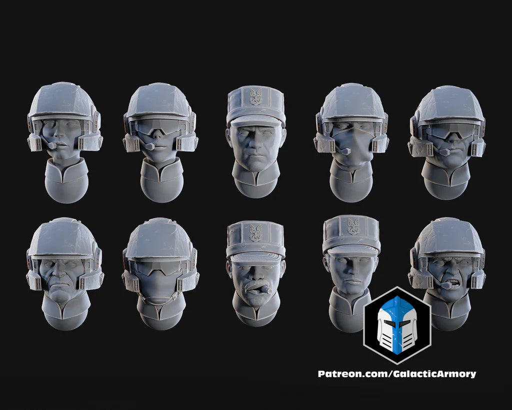Halo UNSC Marine Miniatures - Galactic Armory - 3D Printed with High Quality Resin for Wargame/Skirmish/D&D