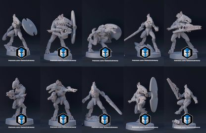 Halo Jackals Miniatures - Galactic Armory - 3D Printed with High Quality Resin for Wargame/Skirmish/D&D