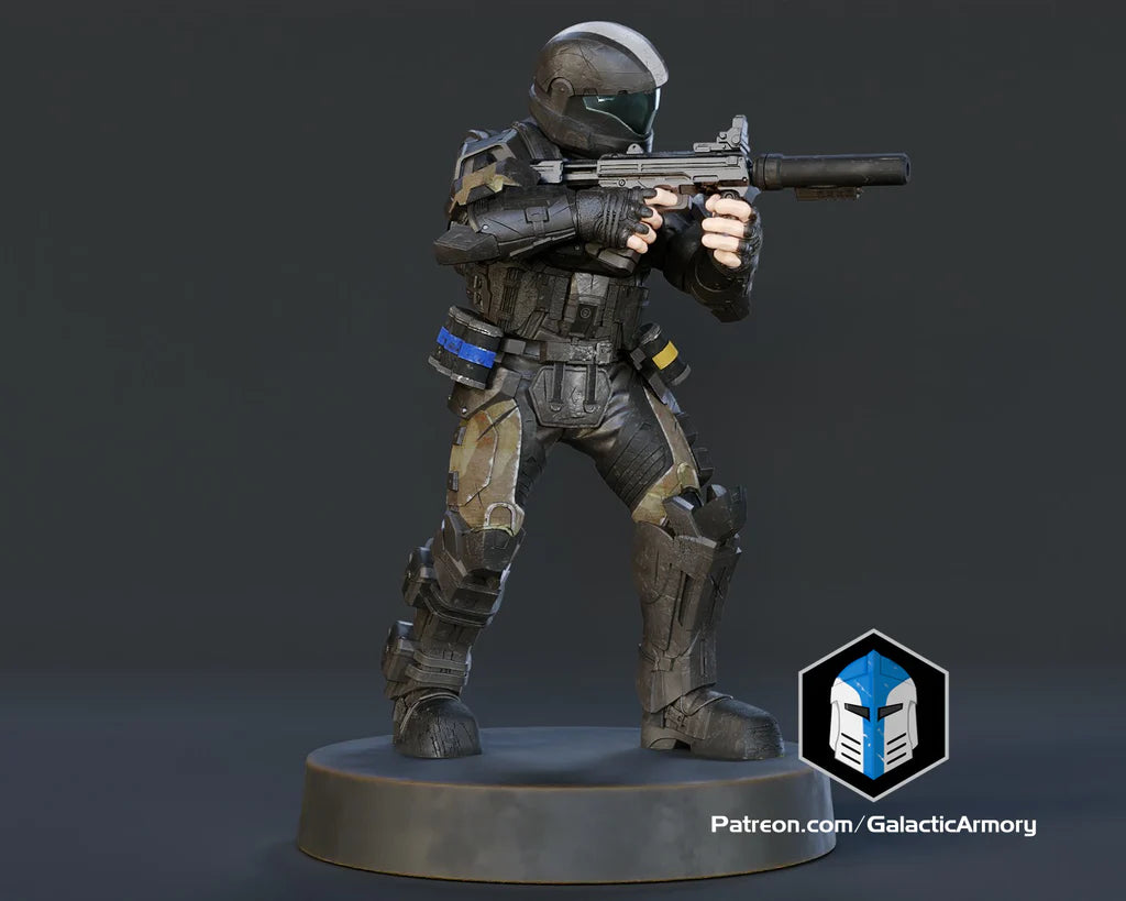 Halo Alpha 9 ODST Miniatures - Galactic Armory - 3D Printed with High Quality Resin for Wargame/Skirmish/D&D