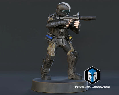 Halo Alpha 9 ODST Miniatures - Galactic Armory - 3D Printed with High Quality Resin for Wargame/Skirmish/D&D