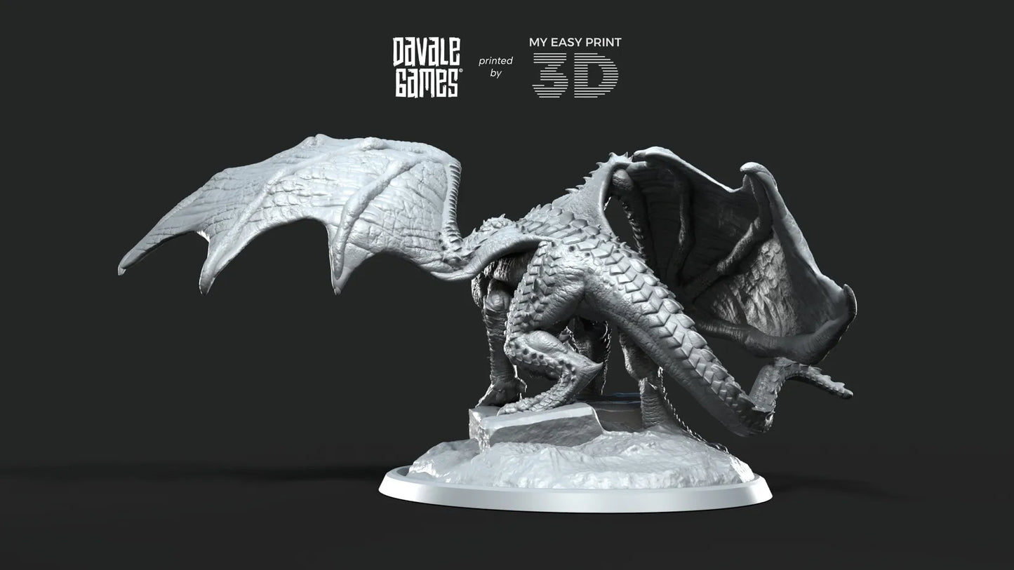 Old Dragon - Davale Games - 3D Printed with high quality resin for LOTR/D&D games