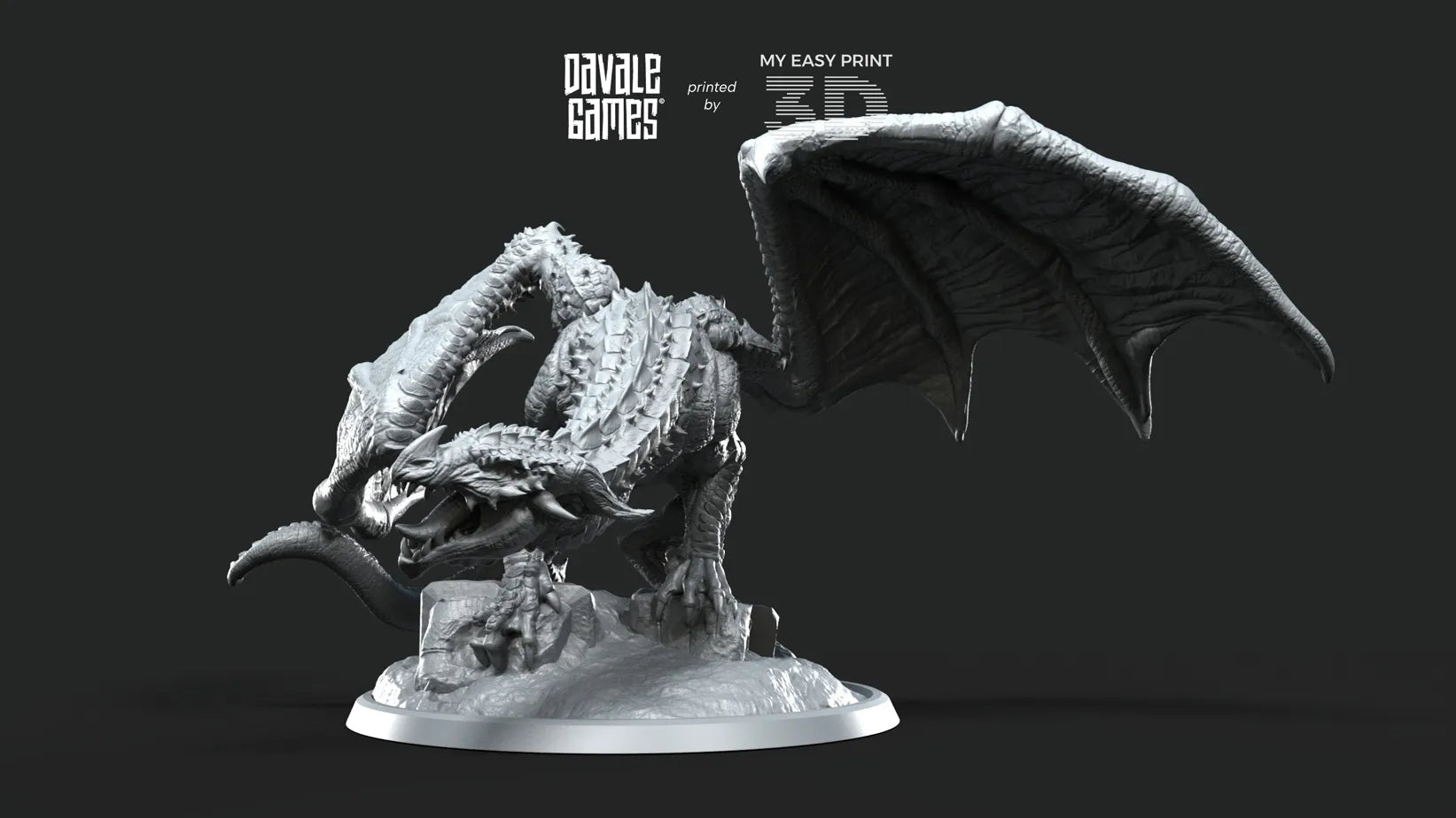 Old Dragon - Davale Games - 3D Printed with high quality resin for LOTR/D&D games