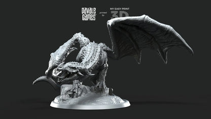 Old Dragon - Davale Games - 3D Printed with high quality resin for LOTR/D&D games