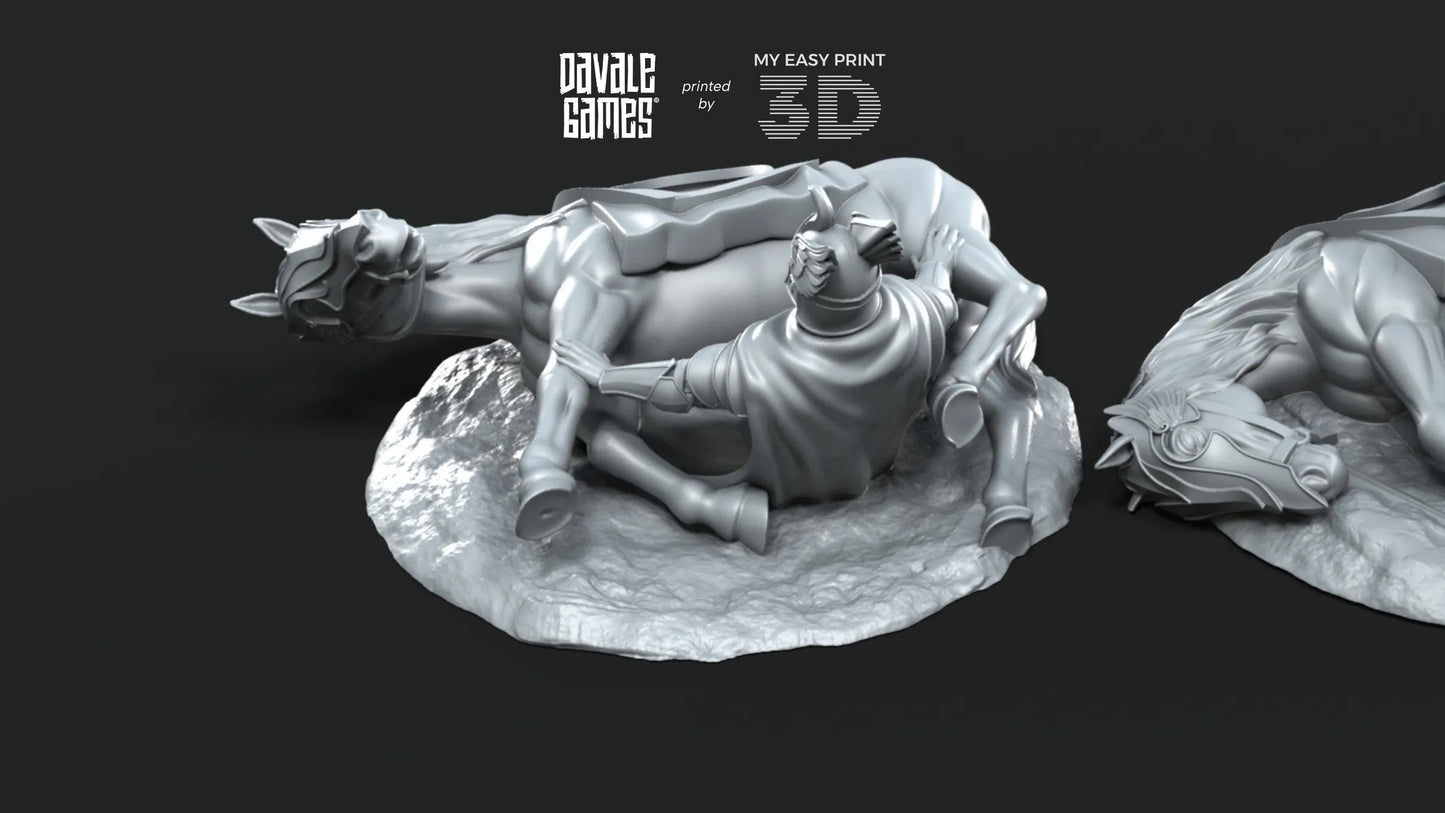 White Swan Riders Casualties - Davale Games - 3D Printed with high quality resin for LOTR/D&D games